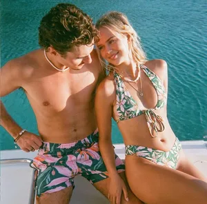 OEM Custom Couple Swimwear Men and Women Matching Bikini Set Swimsuits for 2026 Summer