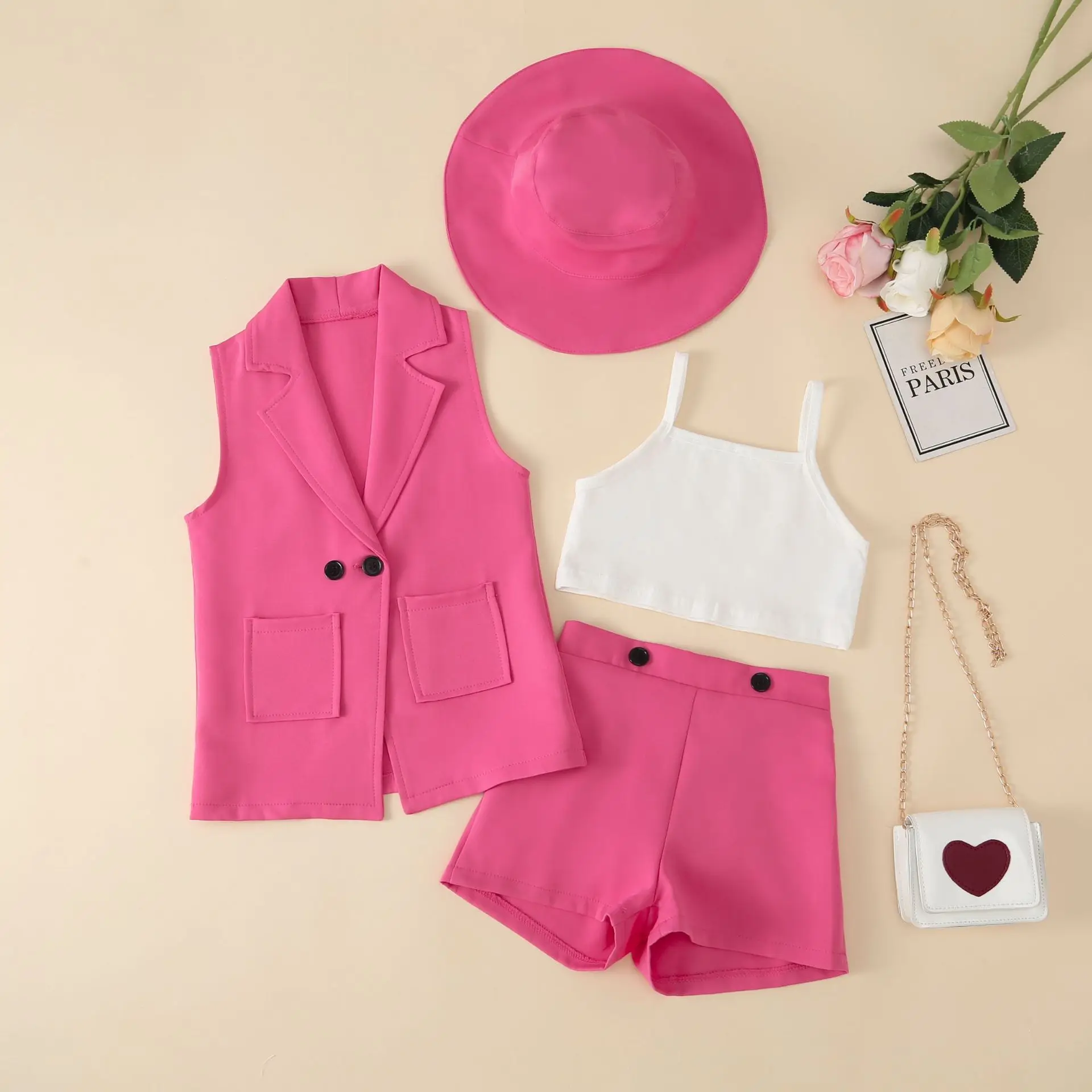 Baby Girls Outfit Set 2022 Spring And Summer Children Long Suit Jacket