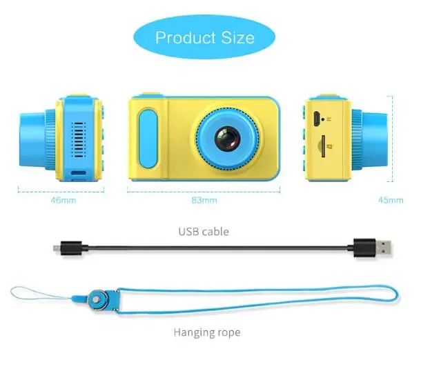Kids Camera Digital Educational Toys for Children Baby Gifts Birthday Gift 1080P Camera