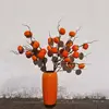 Orange ceramic vase