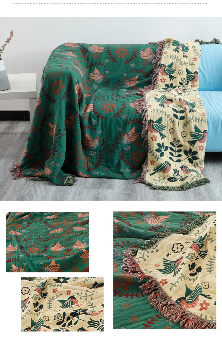 Wholesale Printed Cotton Wrinkle Seersucker Blanket Woven Solid Pattern Low Price Gauze Cover for Adults supplier