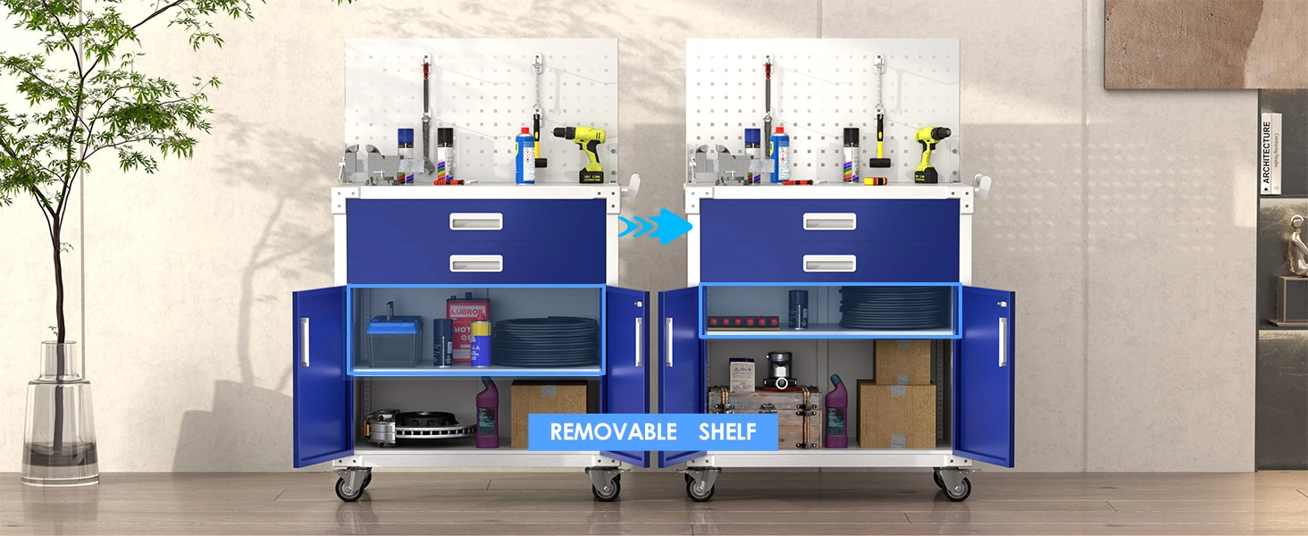 Industrial Garage Masterforce Tool With Pegboard Garage