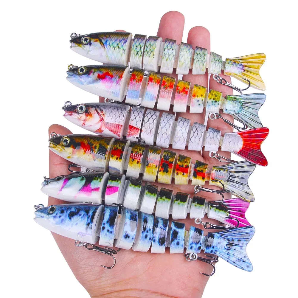 Wholesale 8 Segmented Multi-Jointed 12.7CM-18G Hard Bait Plastic Artificial Bass Swimbait for Fishing in Rivers and Lakes Wholesale 8 Segmented Multi-Jointed 12.7CM-18G Hard Bait Plastic Artificial Bass Swimbait for Fishing in Rivers and Lakes