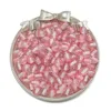 Cuentas de resina con purpurina - rosa