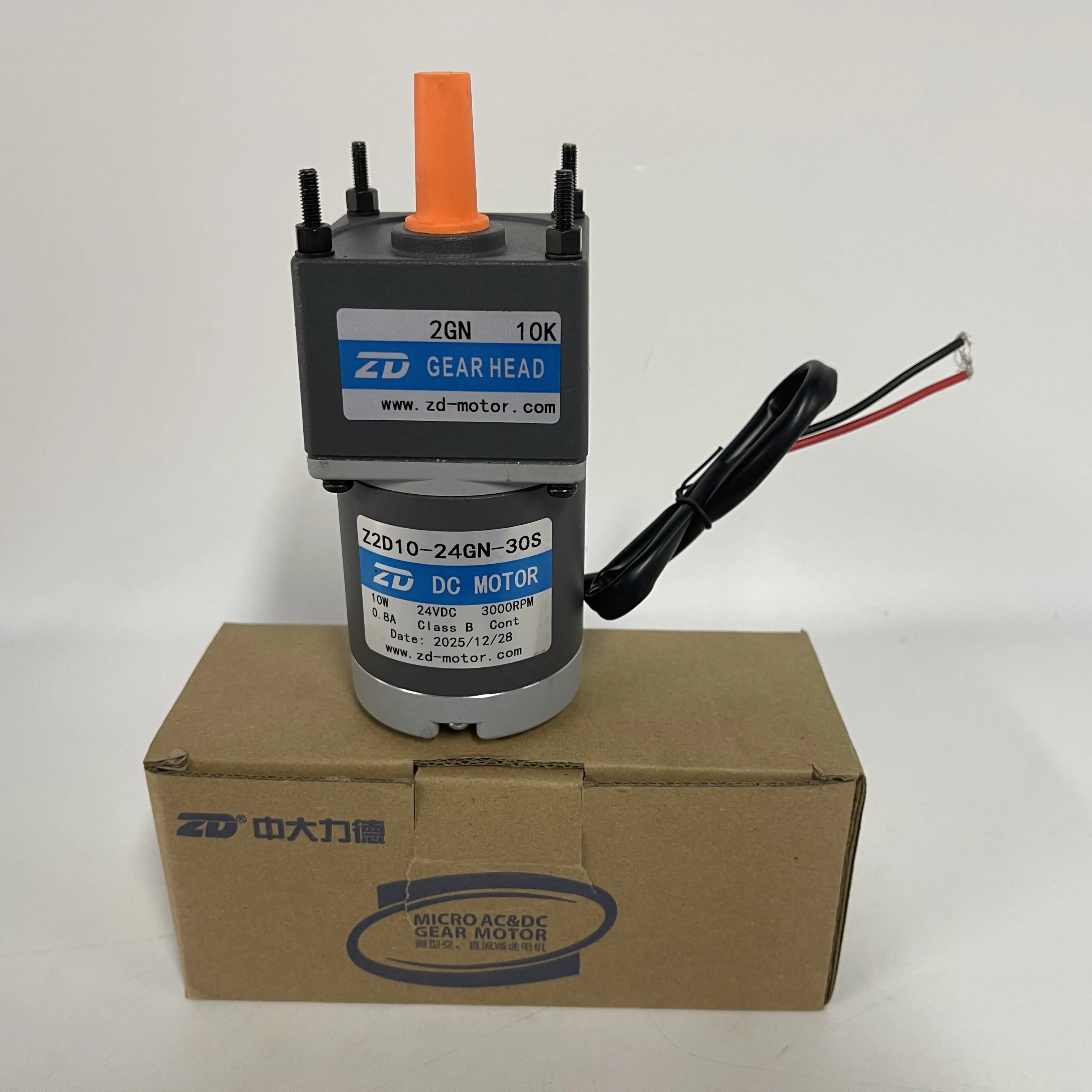 ZD (Zhongda Lide) DC Gear Motor with Gear Head Z2D10-24GN-30S