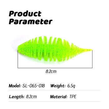 Cheery Hot Sale 8.2cm 6.5g Bellows Gill Soft Worm Fishing Lure Texas Rig Artificial Bass Pike Silicone Baits – Soft Lure – view 3