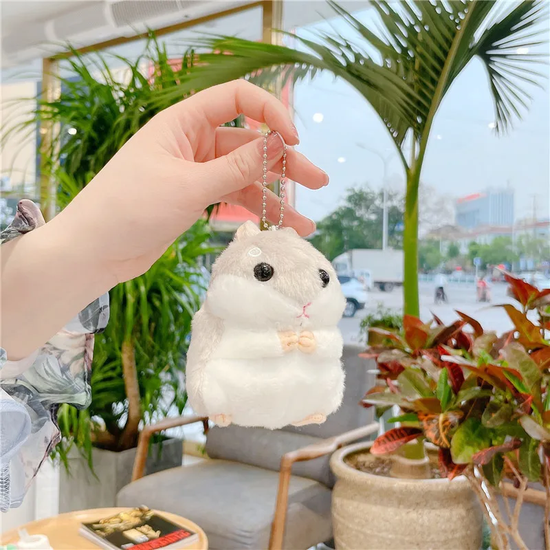 Cute Hamster Mini Plush Keychain Toys - Stuffed Animal Dolls