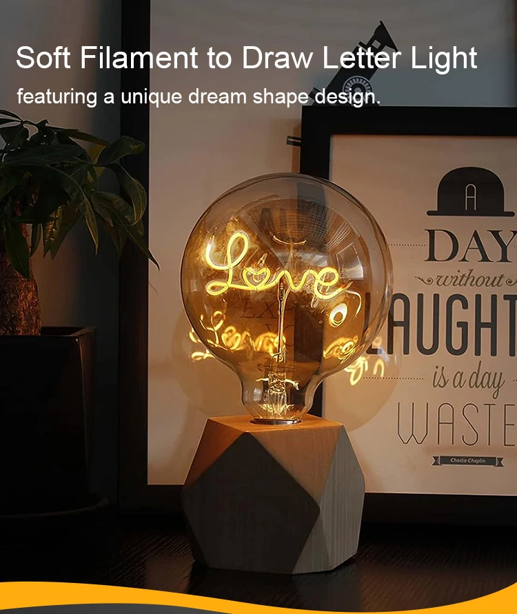 Custom Modern Table Lamp Decorative Spiral Led Light Bulbs Led Filament