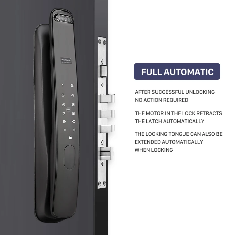 Tuya App Remote Control 3D Face Recognition Video Intercom Cat Eye Camera Wifi Fingerprint Keyless Smart Door Lock