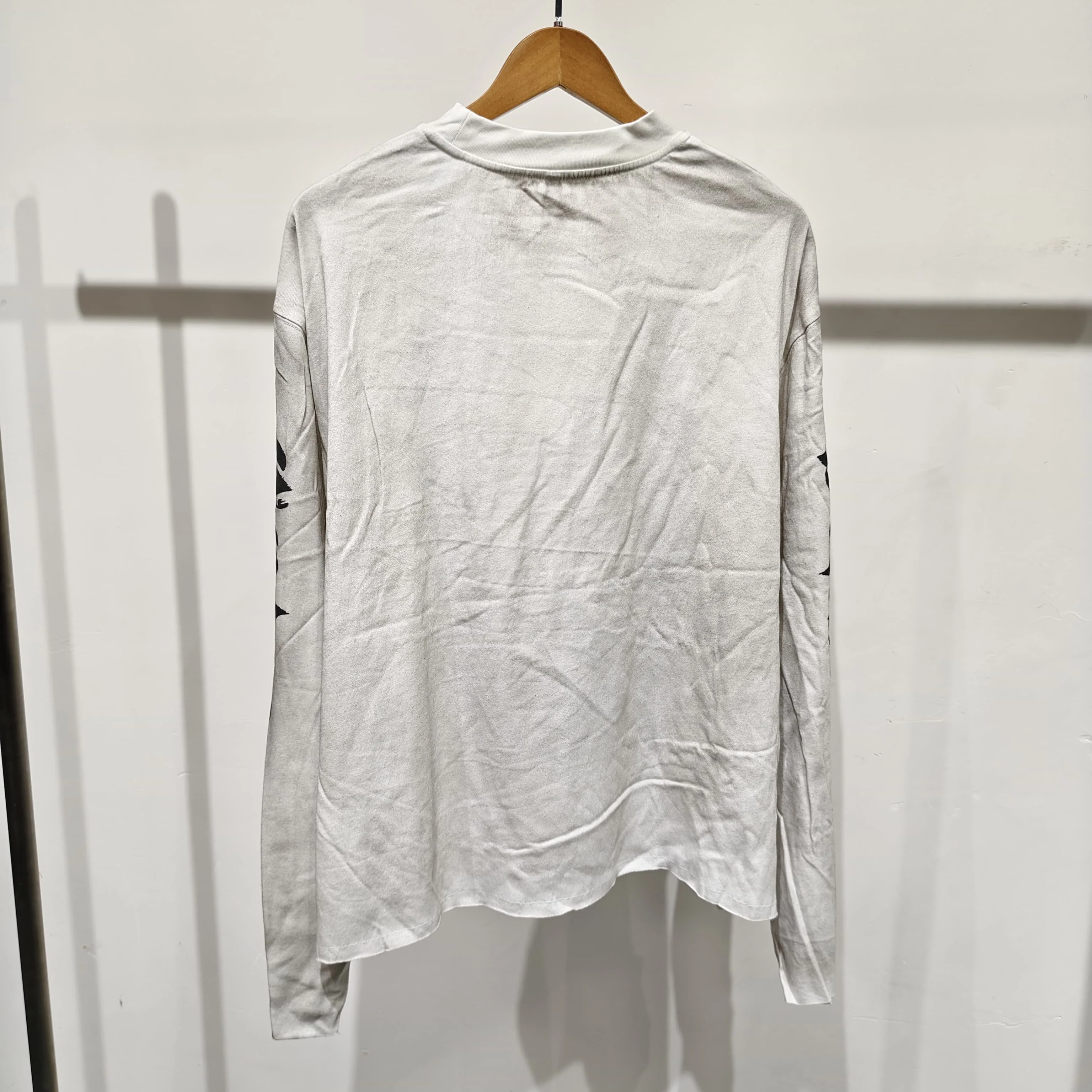Men Clothing Manufacturer Streetwear Oversized Cropped Boxy Waffle Graphic Long Sleeve Casual T Shirt gallery 2