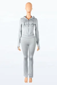 Dropshipping 2026 New Designer Wholesale Autumn Fall Winter Hoodie Sports 2 Piece Set Women