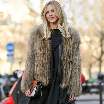 2020 New Arrivals fashion patchwork faux fox mink fur patchwork women ladies short coat