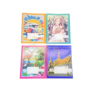 Factory Wholesale Saddle Stitch Exercise Book with Custom Cover Artwork, Inner Paper GSM Choices and Sheet Count for OEM Buyers