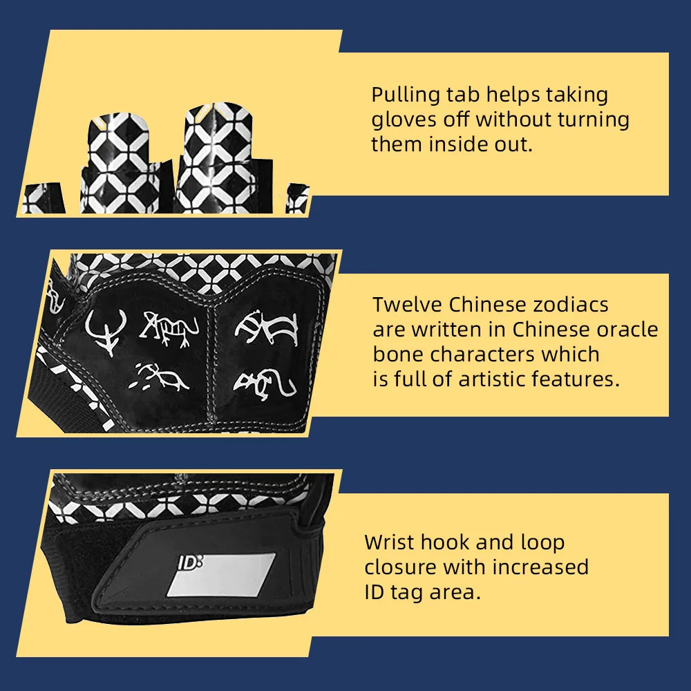 Seibertron Adult 1/2 Finger Lineman Football Receiver Gloves M.S.Z.Q-4 Padded Palm Flexi aperçu 5