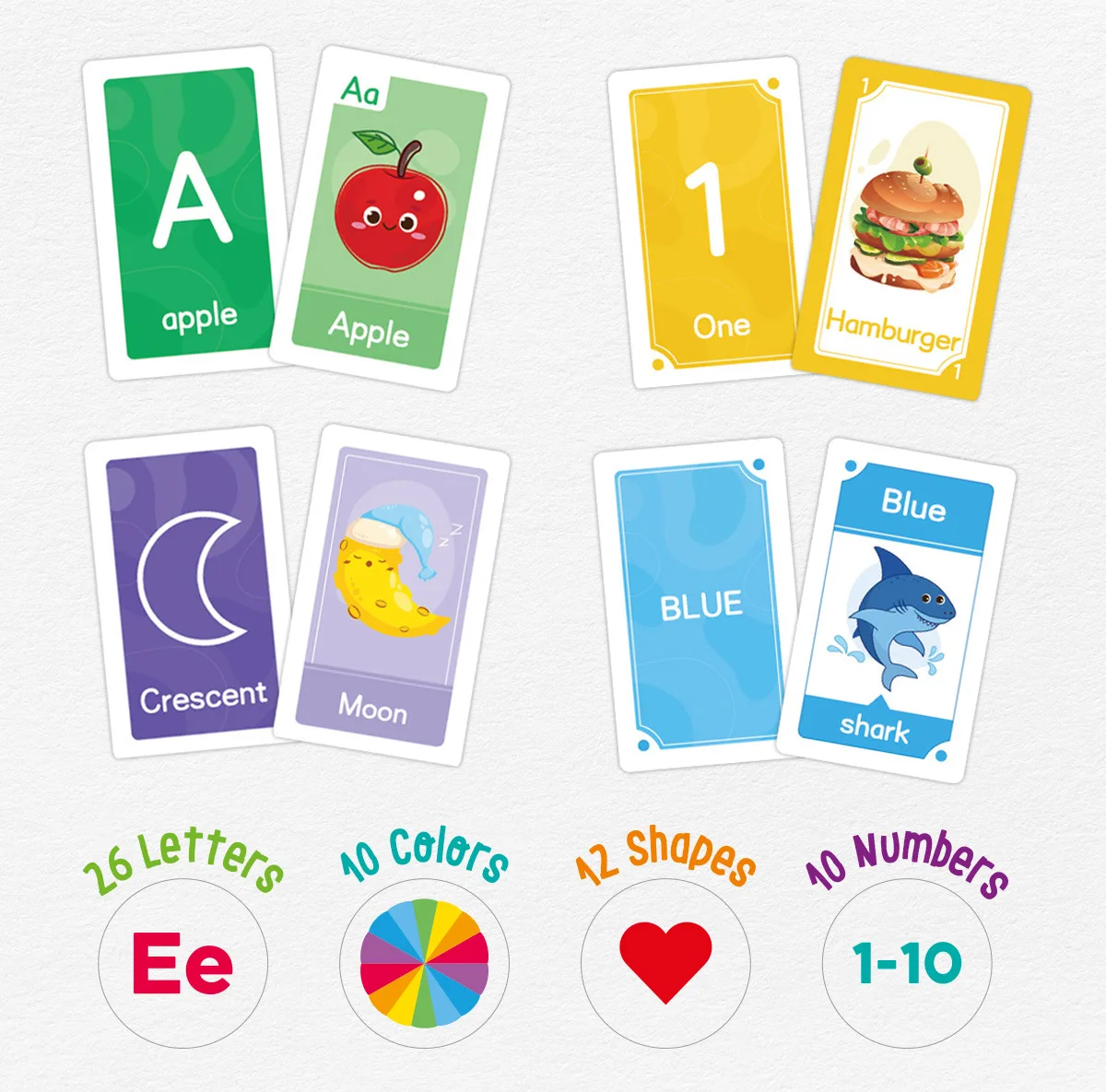 Children Early Educational Language Learning Flash Cards Kids Alphabet Flash Cards  For Baby cognitive cards