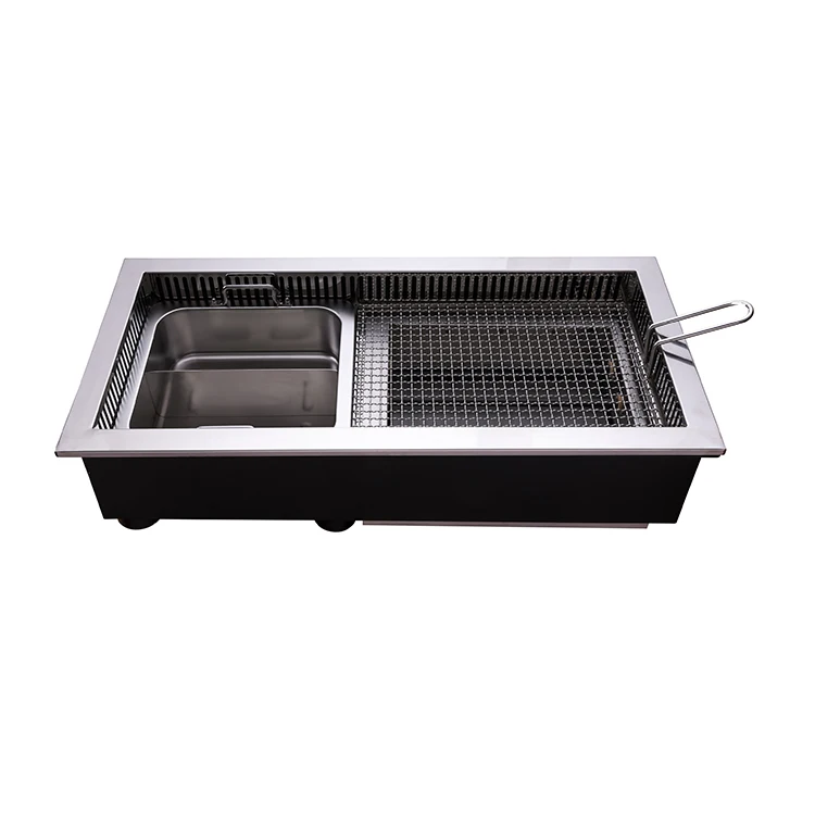 Foshan Easily Assembled Korean Style Bbq Tables Set For Restaurant With