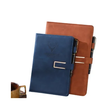 Wholesale A5 Size Cover Planner Notebook Hardcover Journal with 100 Sheets PP Leather Cover School Gift Papergrade Diary