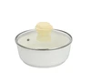 Pot à lait 20 cm avec couvercle blanc