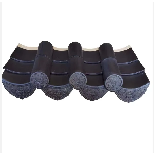 Chinese Traditional Pavilion With Ceramic Antique Black Clay Roof Tiles