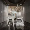 Large set of transparent deer