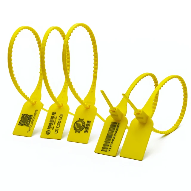 Customized Logo Disposable Plastic Strip Seals PP Material for Garments Shoes Bags
