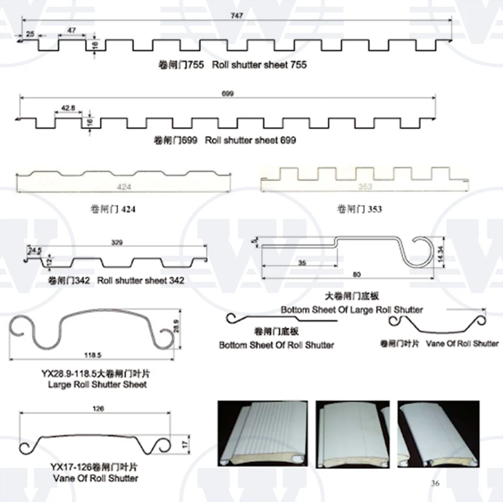 Metal Shutter Door Rolling Machine Profile Garage Door Panel Production Line Used Rolling Shutter Panel Forming Machine