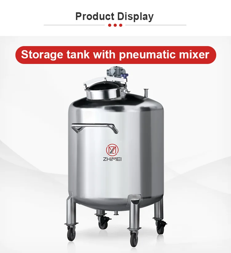 Stainless Steel Mixing Tank for Cosmetic Chemical Petrol Tank Container Storage Tanks 200L 500L 1000L