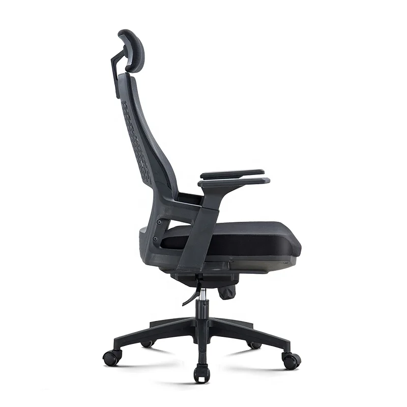Heavy Duty Multi Functional Mechanism Mesh Cover Ergonomic Computer Chair  Revolving Leader Staff Office Chair With Neck Rest