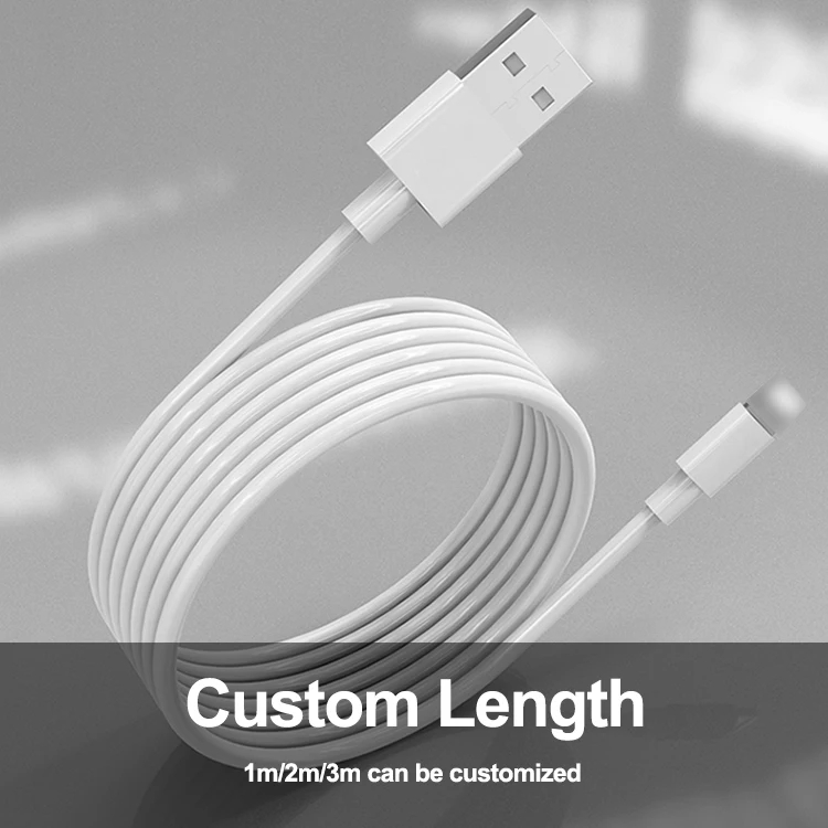 Lighting Charger Cable For Iphone 11 12 13 14 Fast Charging Usb Cable White 1m Cheap Price 8pin