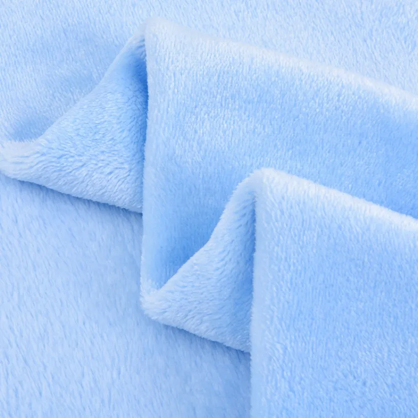 High Quality 100% Polyester Textile Flannel Fabric Soft Custom Plain Color Minky Fabric Wholesale for Winter