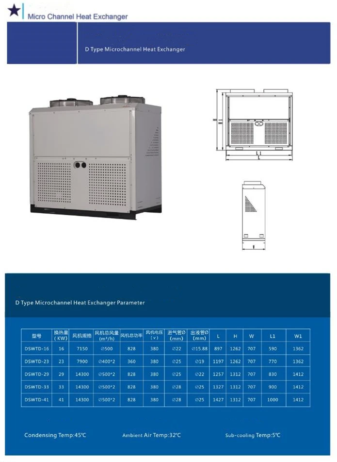 Micro Channel Heat Exchanger Refrigerator Microchannel Condenser Heat ...