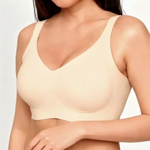 Big Size Soft Support Seamless Adjustable Women Bralette Comfortable Gathering No Steel Ring Thin Breathable Bra Soutien Gorge