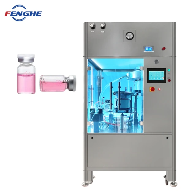 Vial Filling Capping Machine Cosmetic Liquid Small Bottle 0.5ml 1ml Filling Capping Machine