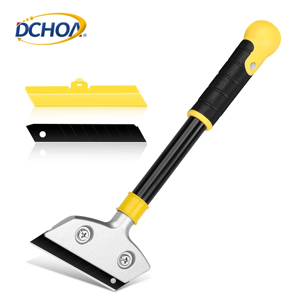 Dchoa Long Handle Glue Removal Scraper Wide Blade Window Tint Scraper