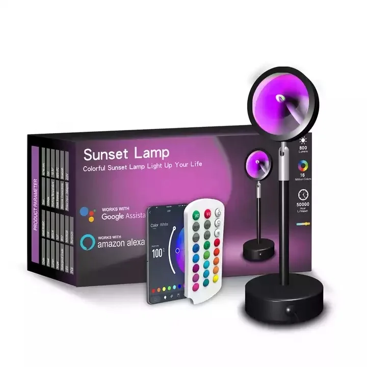Sunset Lamp Projector With APP Control, Multicolor Changing Projection Lamp Led Light, Sunlight Lamp for Bedroom,
