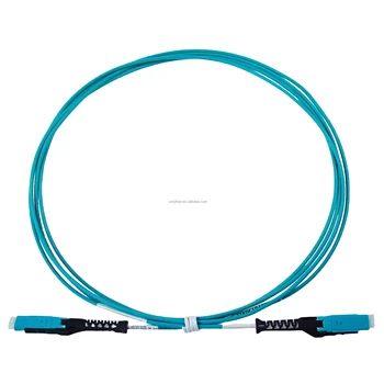 US Conec's High-Density MDC Connector UPC/APC OM3 Duplex LZSH/OFNR 432F for 5G Data Centers Push-Pull Boot Polarity Reversal