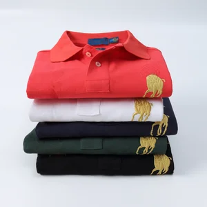 Men's Long-sleeved POLO Shirt Lapel Embroidery Everything Casual T-shirt Blank Solid Color 100% Cotton Casual Shirt Ralph Men