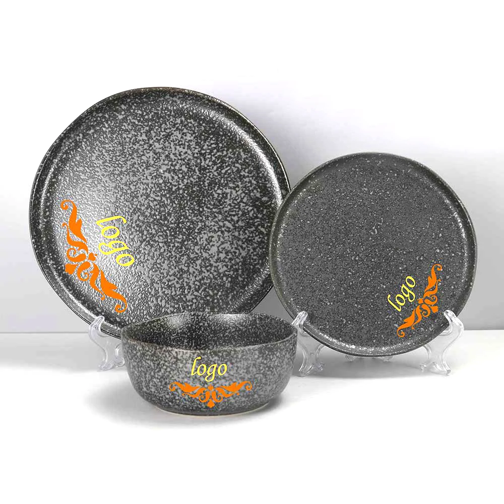 Custom Stoneware Plate Cheap Ceramic Plate Printing Porcelain Dish