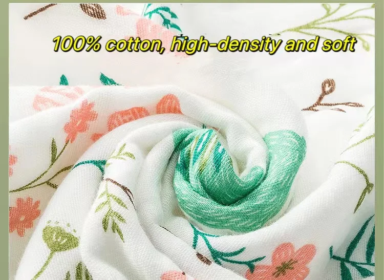 Premium Summer Baby Muslin Bamboo Cotton Newborn Bath Towel Swaddle blanket Ultra Soft Warm Absorbent Unisex Cover for Girl Boy details