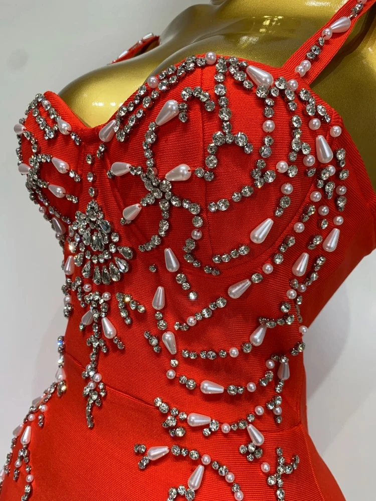 Bandage dress close-up