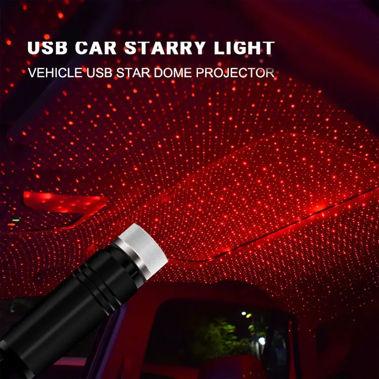 Car Interior Roof LED Star Light USB Atmosphere Starry Sky Night Projector Lamp