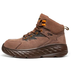 Zstep Anti-Puncture Industrial Work Safety Boots Men Security Boots Cow Suede Leather Steel Toe Safety Shoes Engineers