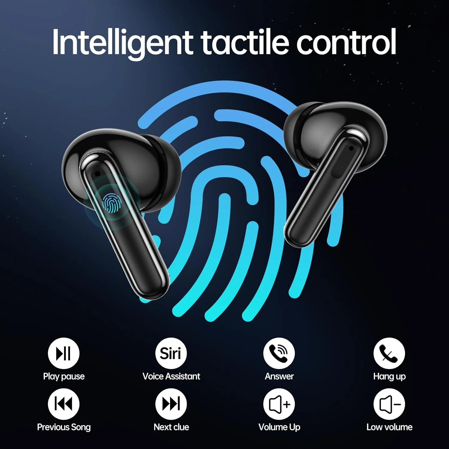 XY19 Wireless Earbuds - 60hrs Playtime with Noise Cancelling