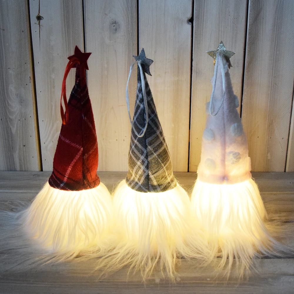 2024 украшения для рождественской елки ручной работы Adornos Navidad очаровательные световые маленьких шведских гномов