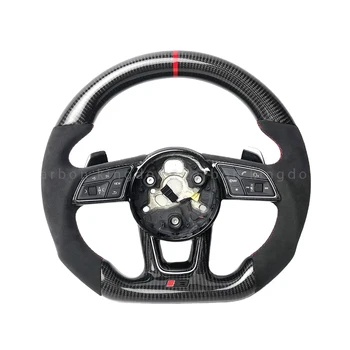 Car Carbon Fiber Steering Wheel for Audi RS3 S3 A7 A4 B9 RS6 RS7 S4 A3 8V Q7 A6
