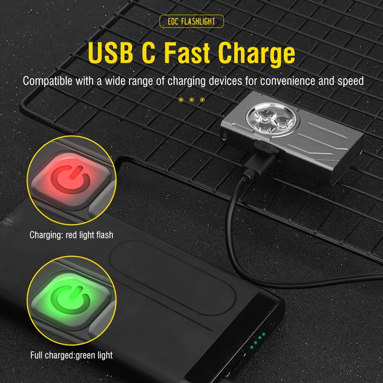 Фонарик V7 для повседневного использования, 1100 лм, миниатюрный фонарик-брелок, перезаряжаемый, Ipx5, водонепроницаемый, многофункциональный, цветной светодиодный мини-фонарик