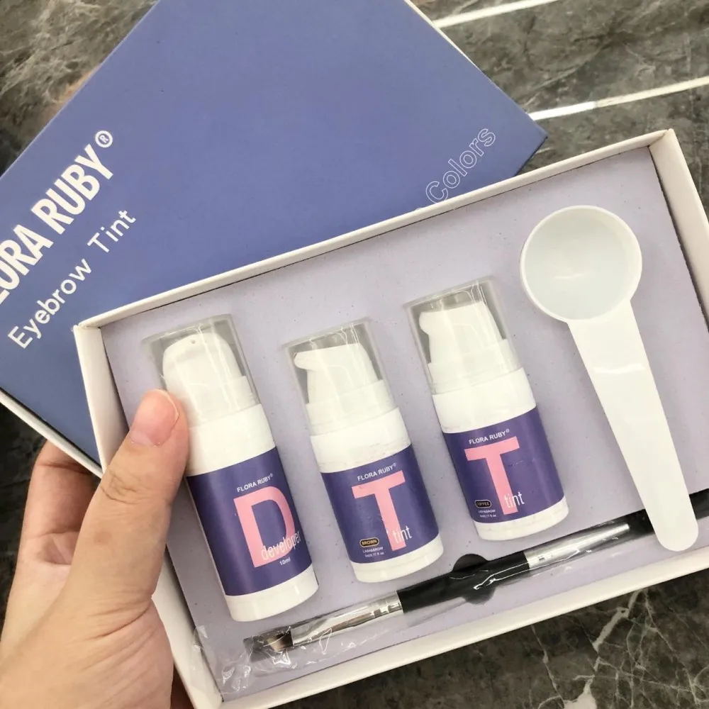 Wholesale Custom logo Brow Tint Home Eyebrow Dye Kit Tinting Eyebrow Products