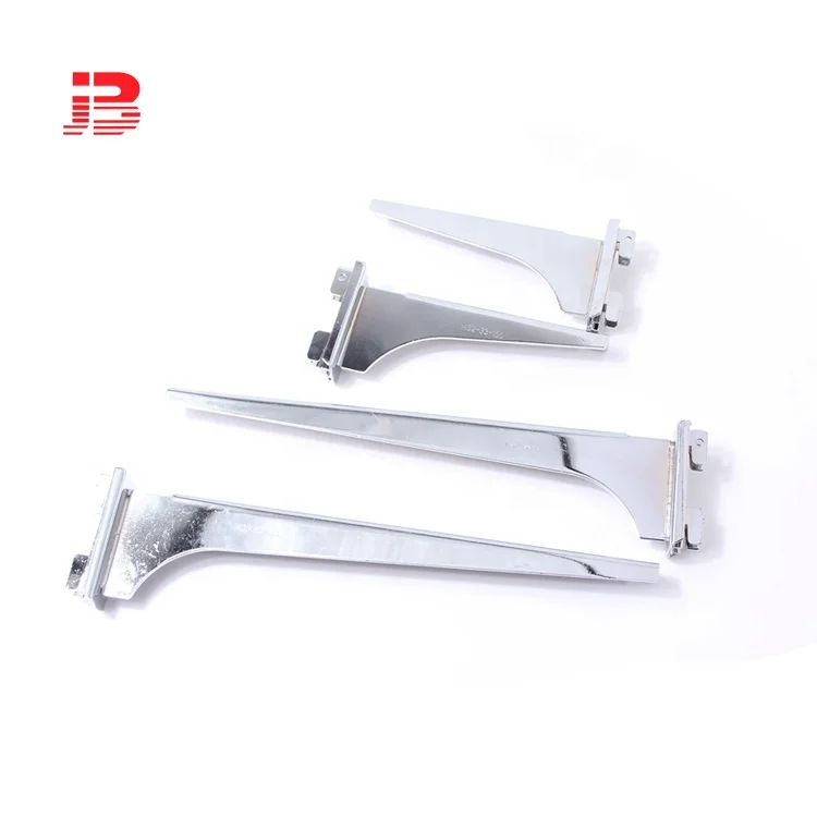 Metal chrome bracket for glass or wooden shelf bracket