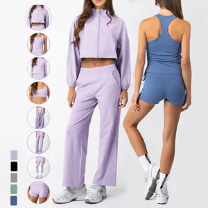 Custom Women's 9 Piece Sets Sportswear Fitness Yoga Wear Workout Clothes Yoga Outfit Track Suit Gym Fitness Sets