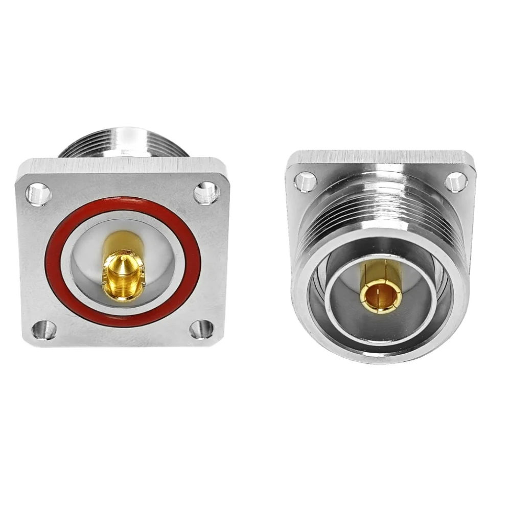 L29 7/16 Din Female Jack Center 50ohm Connector With 4 Holes Flange Deck Solder Cup PCB RF Coax Adapter
